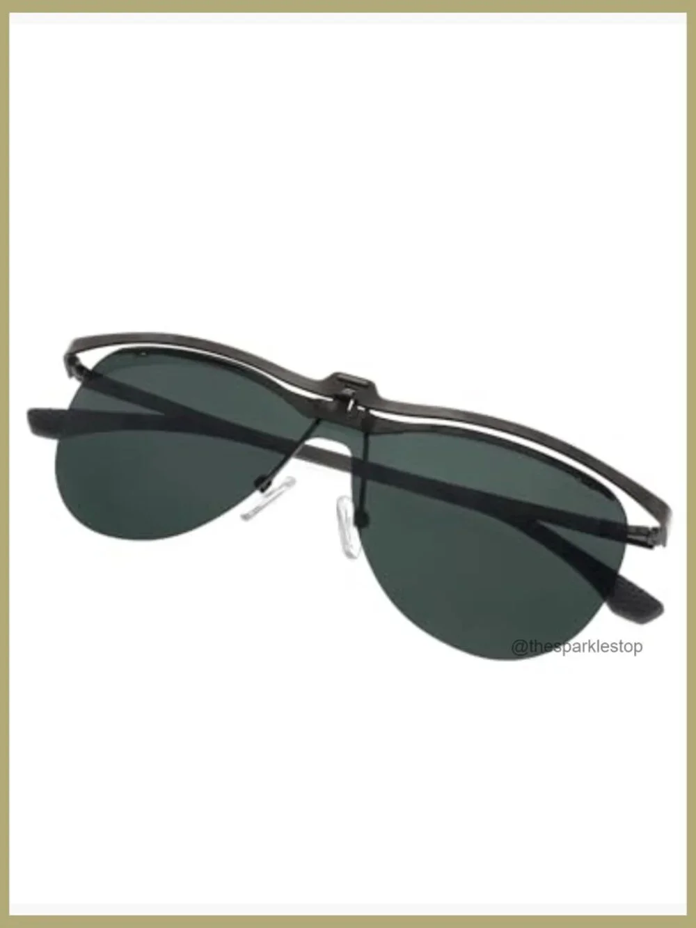 Stainless Steel Flip-Up Aviator Sunglasses Polarized Fit Over Glasses